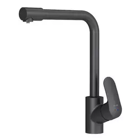 смеситель для кухни AM.PM Like L-образный излив чёрный