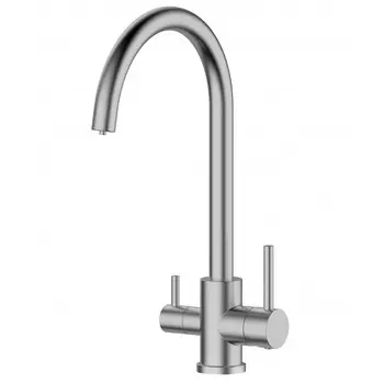 смеситель для кухни АНТЕЙ Булат канал для фильтра нержавейка