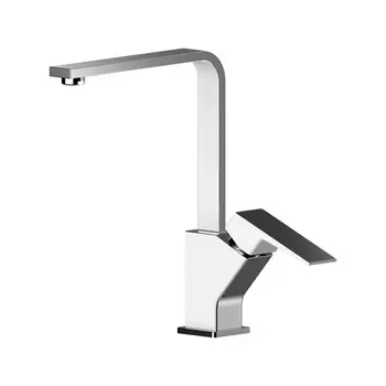 смеситель для кухни ARGOtech GRANO однорычажный латунь хром/белый