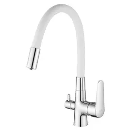 смеситель для кухни ESKO Coral White канал для фильтра белый/хром
