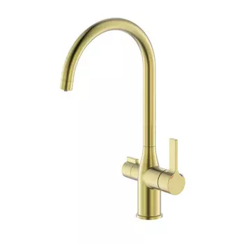 смеситель для кухни IDDIS Pure канал для фильтра матовое золото