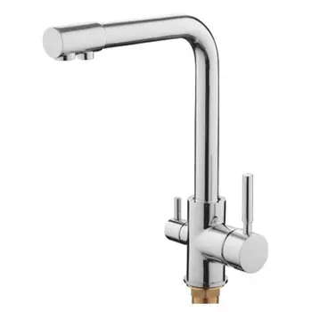 смеситель для кухни LEDEME L4055-3 канал для фильтра хром