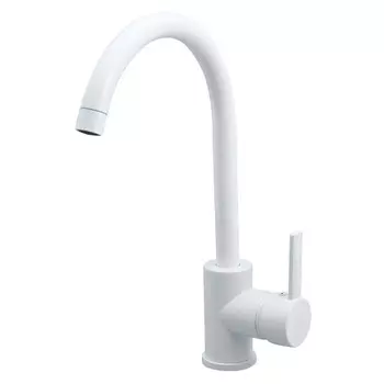 смеситель для кухни ONELIFE P04-001w полимерный однорычажный белый