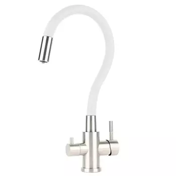 смеситель для кухни OSGARD Gron Gala нержавейка белый