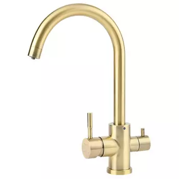 смеситель для кухни OSGARD Gron Plus канал для фильтра нержавейка бронза