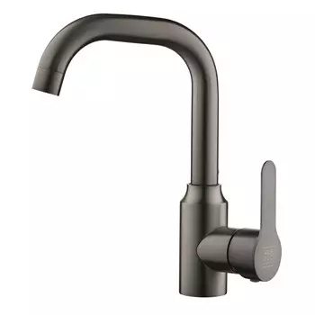 смеситель для раковины AQUEDUC нержавейка вороненая сталь