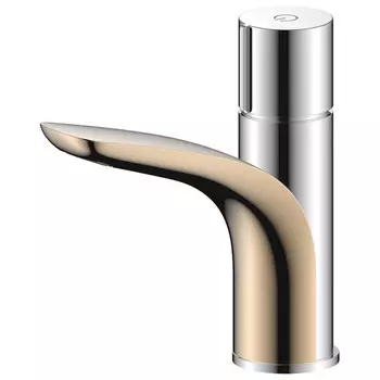 смеситель для раковины ARGOtech GELIOS gold-R однорычажный нажимной хром/золото