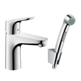 смеситель для раковины HANSGROHE Focus 100 с гигиеническим душем хром