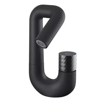 смеситель для раковины IDDIS Twist с управлением Push Control черный матовый