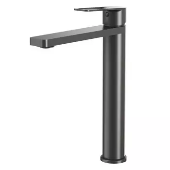 смеситель для раковины TOKITO KOBE высокий латунь вороненая сталь