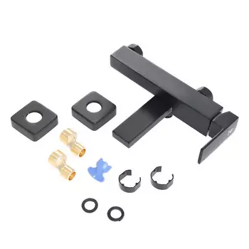 смеситель для ванны AGGER Great короткий выдвижной излив однорычажный черный