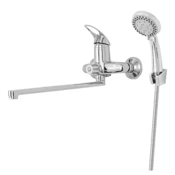 смеситель для ванны AGGER Move длинный излив с душевым набором