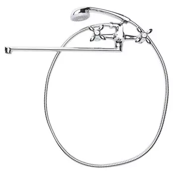 смеситель для ванны AGGER Retro длинный излив с душевым набором