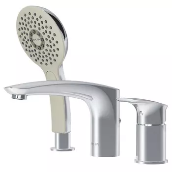 смеситель для ванны AM.PM Inspire V2.0, трёхсекционный, хром