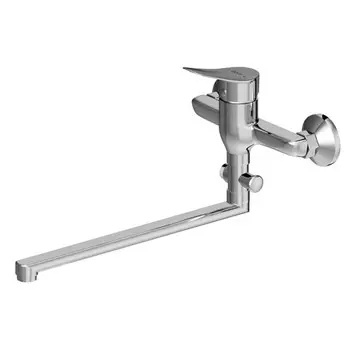 смеситель для ванны DORFF Norma длинный излив хром