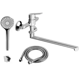 смеситель для ванны DORFF Norma длинный излив хром