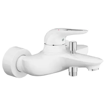 смеситель для ванны GROHE Eurostyle New короткий излив белый
