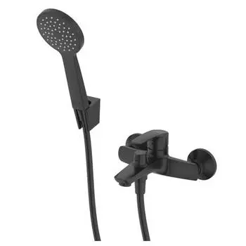 смеситель для ванны IDDIS Ray короткий излив черный