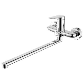 смеситель для ванны IDDIS Zodiac X длинный излив латунь хром