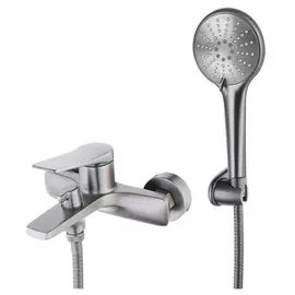 смеситель для ванны LEMARK Бронкс короткий излив графит