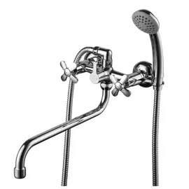 смеситель для ванны LEMARK Partner длинный излив хром