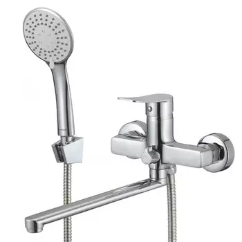 смеситель для ванны MILARDO Demi с коротким поворотным изливом глянцевый хром