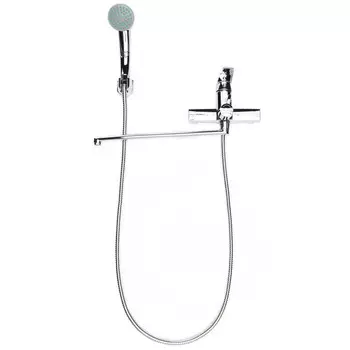 смеситель для ванны ONELIFE полимерный длинный излив с душевым набором