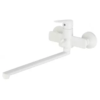 смеситель для ванны OSGARD Segel 33см длинный латунь белый