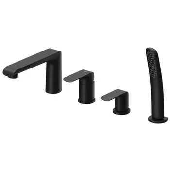 смеситель для ванны RAVAK Flat black FL 026.20 врезной латунь черный