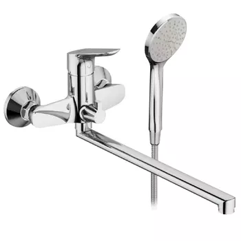 смеситель для ванны REDBLU by DAMIXA Jupiter длиный излив латунь хром