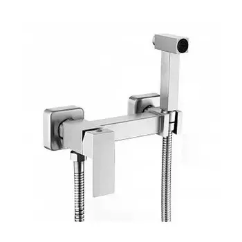 смеситель с гиг. душем LUCKY TAP настенный нержавейка