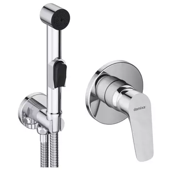 смеситель с гиг. душем REDBLU by DAMIXA Origin Bit скрытый монтаж хром