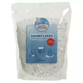 снег искусственный 100г белый с блестками