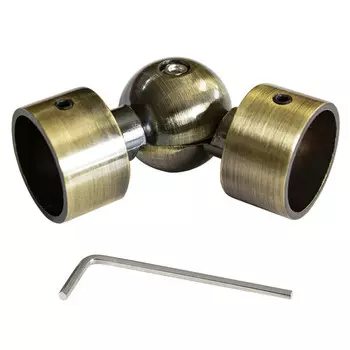 соединитель эркерный УЮТ 20мм для штанги бронза, арт.22.08ТО.0470