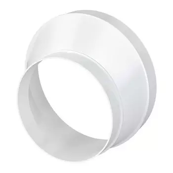 соединитель эксцентр ЭРА 125/160мм пластик белый