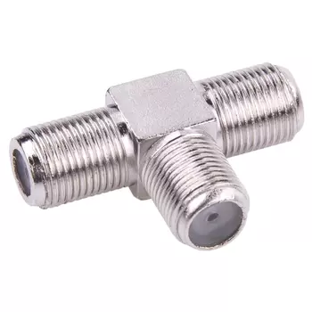 соединитель TV тройник гнезда F ТрАгн, 1 шт