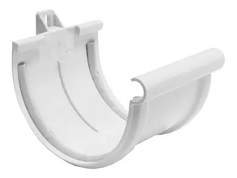 соединитель желоба ПВХ Murol D130мм с уплотнителем белый