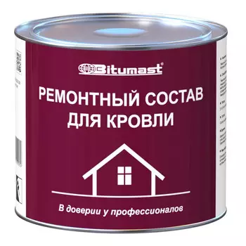 состав ремонтный для кровли BITUMAST 2 л/1.8 кг, арт.4607952900356
