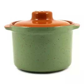 сотейник ЛОМОНОСОВСКАЯ КЕРАМИКА ColorLife 0,6л с крышкой керамика зеленая