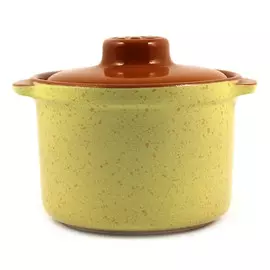 сотейник ЛОМОНОСОВСКАЯ КЕРАМИКА ColorLife 0,6л с крышкой керамика желтая