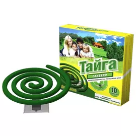 спирали ТАЙГА от комаров 7 часов 10шт.