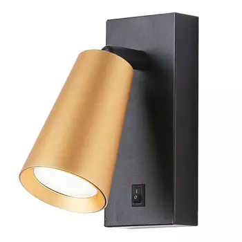 спот Ambrella Light Techno Spot 1хGU10 12Вт черный/золото