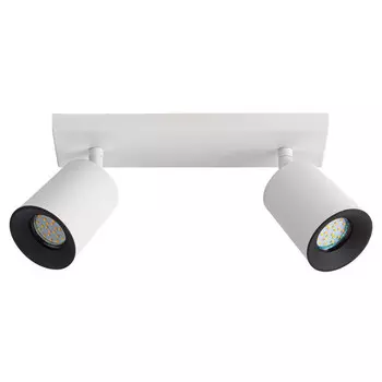 спот DE FRAN Люмен GU10 2х20Вт белый+черный