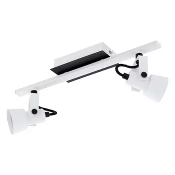 спот EGLO Trillo 2х5Вт GU10 400Лм сталь белый черный