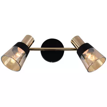 спот ESCADA Brandy E14 2х40Вт черный золотой