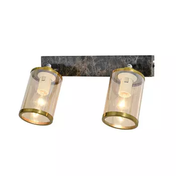спот ESCADA Oshawa 2х40Вт Е14 мрамор хром золото
