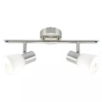 спот J-LIGHT City E14 2х40Вт никель белый