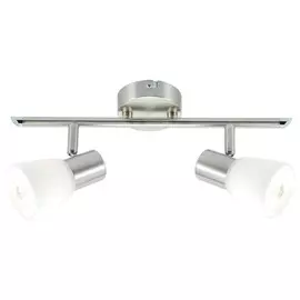 спот J-LIGHT City E14 2х40Вт никель белый