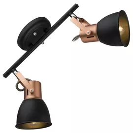 спот Jovi 2х40Вт E14 металл крашеный черный