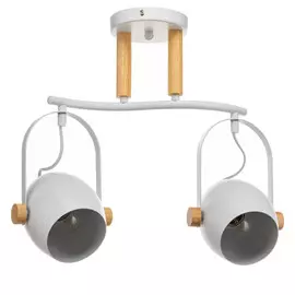 спот LAMPLANDIA Bud E27 2х60Вт металл белый